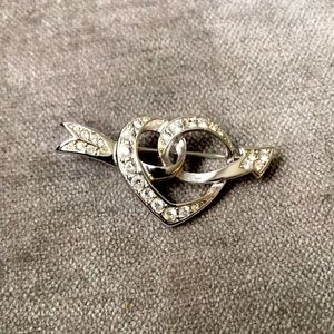 Swarovski heart brooch